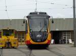 AVG Bombardier ET 2010 952 in Karlsruhe Betriebshof West beim Tag der Offenen Tür bei der VBK am 25.04.15 