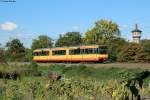 TW 828 als S9 nach Bretten bei Bruchsal-Schlachthof, 28.09.2015.