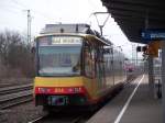 Ein Karlsruher ``intercity Gelbfu´´ im schwbischen Ausland.