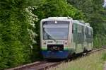 Breisgau- S- Bahn auf dem weg nach Gottenheim. In mitten einer herrlichen Frhlingslandschaft 