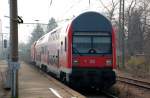 Die S1 nach Leipzig Hbf fhrt am 04.04.09 in Leipzig-Plagwitz ein.