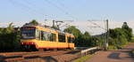 450 879 als S4 Schwaigern West - Öhringen-Cappel am 13.06.2020 beim Verlassen des Haltepunkts Scheppach. Grüße gehen auch an den TF. 