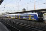 NWB-ET 440 225 und 346 als RegioSBahn nach Verden/Aller bei der Einfahrt in den Bremer Hbf, 28.10.14.