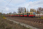 481 061 trägt bereits die aktuelle Version der S-Bahn-Farben und damit bereits den dritten Anstrich.