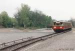 BR 475 bei der Einfahrt in den Bf Papestrae im Juni 1996.