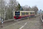 Stadler /Siemens 483 004 im Testbetrieb der S -Bahn Berlin BR483/484, hier bei der Einahrt in den Bahnhof Berlin -Jungfernheide, im März 2020.