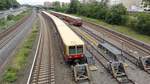 S-Bahnen der Linie S46 am Abstellbereich des S-Bahnhofs Westend. Aufgenommen von der Knobelsdorffbrücke am 07.06.2020.