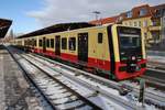 483 004-8 und 484 004-7 stehen am 13.02.2021 als S47 (S 47094) von Berlin Spindlersfeld nach Berlin Hermannstraße in Berlin Baumschulenweg.