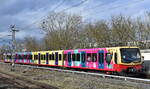 (DB) - S-Bahn Berlin GmbH mit  481 045-3......  als S75 nach Berlin Warschauer Straße bei der Einfahrt S-Bahnhof Berlin Hohenschönhausen am 13.03.23 Eigentlich hatte ich gelesen im vorigen