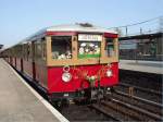 Der Osterzug der Berliner S-Bahn war am 01.04.2002 morgens auf Sonderfahrten und anschlieend im Umlauf 60 der S7 unterwegs.