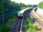 Die S9 nach B. Schnefeld Flughafen erreicht am 28.09.08 den S-Bahnhof Messe Sd. 