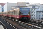 BERLIN, 03.03.2009, S5 nach Hoppegarten bei der Einfahrt in den Bahnhof Friedrichstraße