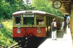 Ein  Stadtbahner  Zuggruppe S1 auf der Wannseebahn,hier im Bhf.Nikolassee (Archiv P.Walter)