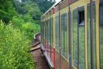 BERLIN, 05.07.2009, S25 nach Hennigsdorf bei der Ausfahrt aus dem S-Bahnhof Heiligensee