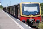 BLANKENFELDE-MAHLOW (Landkreis Teltow-Fläming), 01.08.2009, Endstation für die Berliner S-Bahnlinie S2 im S-Bahnhof Blankenfelde, nach ca. 15minütigem Aufenthalt geht es über Südkreuz und Gesundbrunnen zurück nach Bernau