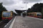 BLANKENFELDE-MAHLOW (Landkreis Teltow-Fläming), 17.08.2010, S2 nach Blankenfelde und S2 nach Bernau im S-Bahnhof Mahlow