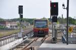 BERLIN, 26.05.2012, S9 nach Pankow bei der Einfahrt in den S-Bahnhof Ostkreuz