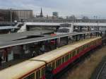 Blick auf Ostkreuz vom Ringbahnsteig aus.