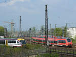 Reger Bahnverkehr in Dresden.