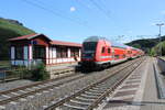 S-Bahn Dresden D-DB 50 80 86-81 061-3 DBpbzfa 766 als S 31732 (S1) von Schöna nach Meißen Triebischtal, am 29.07.2024 in Königstein (Sächs Schw).