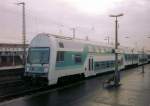 Der Steuerwagen DABbuzf760 in Heidenau. Hier am morgen des 26.02.1999 mit S1 nach Schna. 