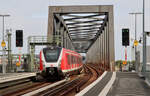 Einfahrt der S-Bahn aus dem Stadtzentrum in den Bahnhof Elbbrücken.