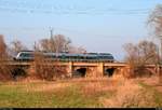 1442 128 (Bombardier Talent 2) der S-Bahn Mitteldeutschland (DB Regio Südost) als S 37756 (S7) von Halle(Saale)Hbf Gl.