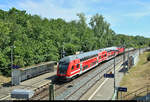 S-Bahn Dresden auf Abwegen VII:  DBpbzfa 766 (50 80 86-81 061-3 D-DB) der S-Bahn Dresden (DB Regio Südost) mit Zuglok 143 076 von DB Regio Mitte, im Dienste der S-Bahn Mitteldeutschland (DB Regio