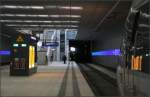 Letzter Bahnhof im Tunnel -    Im Hintergrund kann die die Tunnelausfahrt des Leipziger Citytunnels erkannt werden.