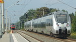 Eine Doppeltraktion Talent 2 der S-Bahn Mitteldeutschland am 26.07.16 in Böhlen.