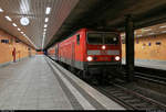 143 076 von DB Regio Mitte, im Dienste der S-Bahn Mitteldeutschland (DB Regio Südost), als S 37749 (S7) von Halle-Nietleben nach Halle(Saale)Hbf Gl.