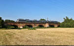 1442 200 (Bombardier Talent 2) unterwegs auf der Saalebrücke zwischen Halle-Wörmlitz und Angersdorf.