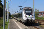 DB 1442 104 erreicht als S6 seinen Zielbahnhof Geithain.