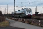 1442 609 und 1442 105 kommen mit der S5X aus Halle (Saale) Hbf und werden in wenigen Minuten den Hbf von Zwickau erreichen. 03.01.2014