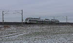 1442 xxx ist am 07.01.2017 mit der S5X (Leipzig/Halle Flughafen - Zwickau (Sachs) Hbf) zwischen Leipzig/Halle Flughafen und Leipzig Hbf unterwegs. Fotografiert von dem Parkplatz  Birkenwald  an der A14.