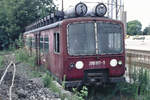 Die DR beschaffte für den S-Bahn-Verkehr mehrerer Städte zwei Prototypen der Baureihe 280, ein Exemplar konnte am 24.06.1992 in Beucha fotografiert werden.