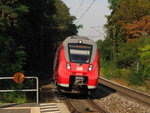 DB S-Bahn Nürnberg 442 225 als S 39421 (S4) von Ansbach nach Nürnberg Hbf, am 02.09.2016 in Unterasbach.