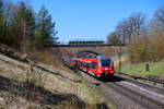 442 240 DB Regio als S3 39331 (Nürnberg Hbf - Neumarkt (Oberpf)) bei Postbauer-Heng, 23.04.2021