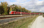 DB Regio 430 104 + 430 137 + 430 158 // Frankfurt (zwischen den Stationen Stadion und Gateway Gardens) // 25. Oktober 2022