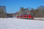 Mit +19 kam am 28.12.2014 ein einzelner ET 430 als S1 nach Rödermark durch Obertshausen