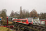 DB Regio 422 080 als S5 von Dortmund nach Hagen über Witten, 15. Januar 2022, Harkortsee, Wetter