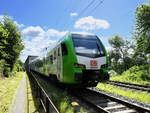 Anfang Juli 2024 habe ich den Elektrotriebzug 3429 012 B auf der Eisenbahnbrücke in Hattingen abgelichtet.