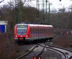 422 050/550 aus Oberhausen kommend hier auf seinem Weg nach Hattingen / Mitte bei der Einfahrt von Essen-Steele am 28.02.2010