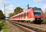 Nachschu auf eine S8 nach Mnchengladbach an deren Ende der 422 549-6 zu sehen ist.