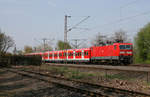 DB Regio 143 358 // Düsseldorf, zwischen Eller Süd und Reisholz // 22. April 2012