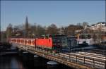 143 552 (9180 6 143 552-8 D-DB) berquert den Harkortsee als S8 nach Mnchengladbach Hbf. (06.01.2009)
