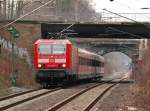 143 353 auf der S 6 bei der Einfahrt in Essen-Sd.