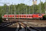 Die143045 zieht ihre S6 von Kln Nippes nach Essen durch Dsseldorf HBF am 1706.2013