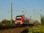 Als S8 nach Mnchengladbach ist der 422 507-4 hier zu sehen, wie er den Bahnhof Kleinenbroich verlsst. 4.9.2013