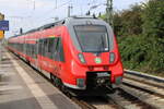 442 337 als S1(Rostock-Warnemünde)bei der Ausfahrt in Rostock-Bramow.23.08.2024